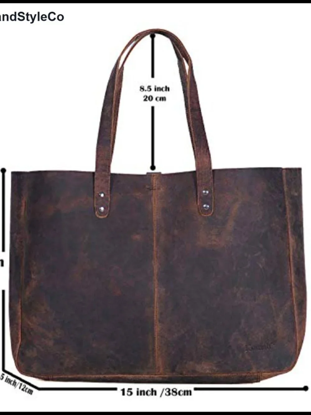 Leather Tote Bag Satchel Handbag Women Travel Shopping